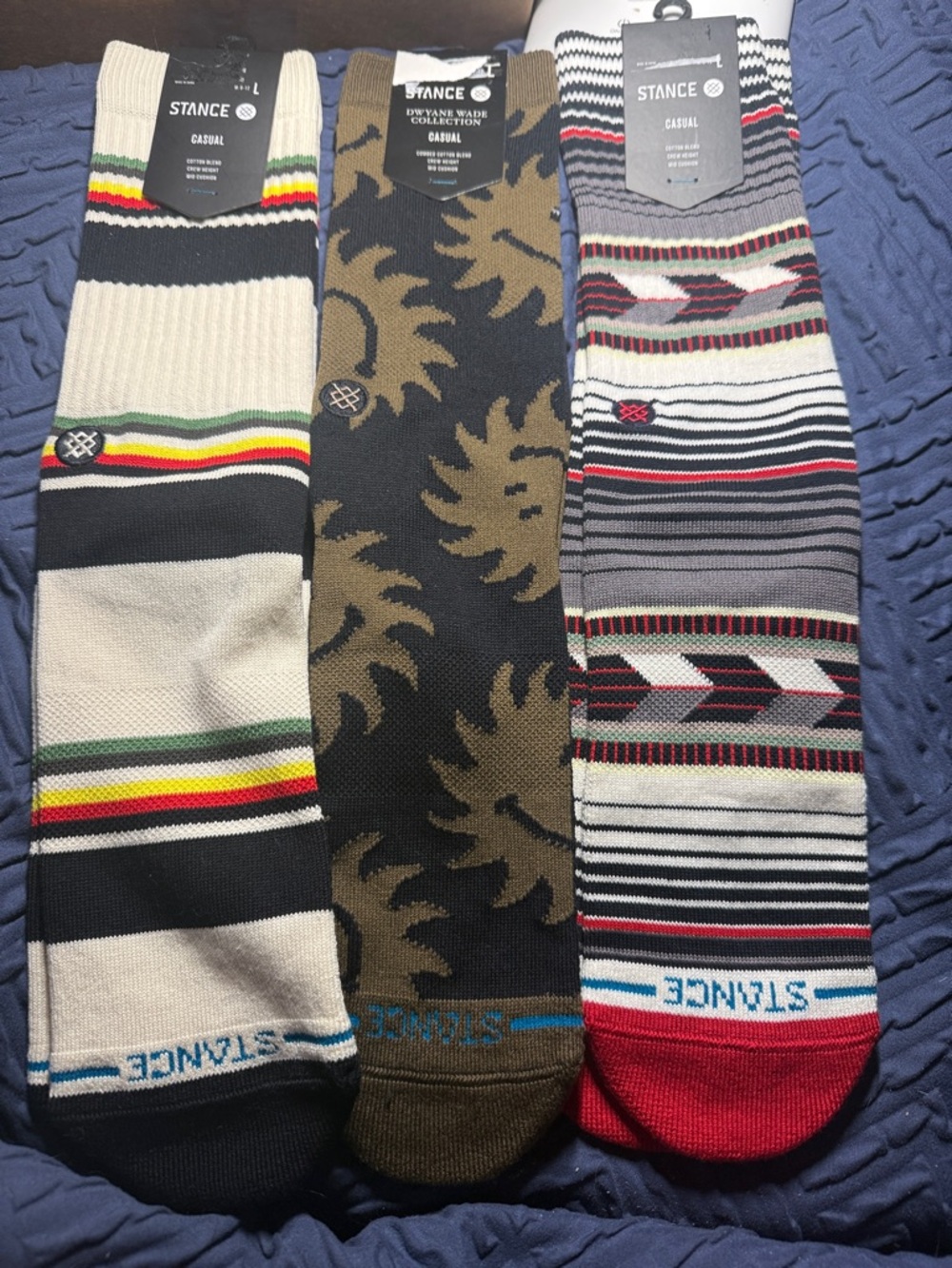 Stance 3-pk Casual Crew Height size Large